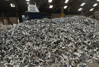 Pile of aluminium being sorted