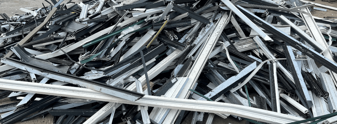 Pile of aluminium ready to be recycled